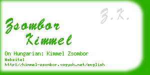 zsombor kimmel business card